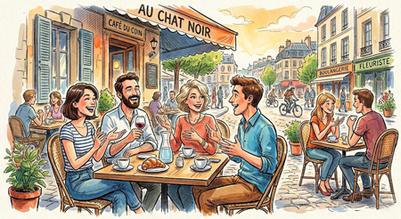 groupe-conversation6Café Курсы французского языка по CPF
